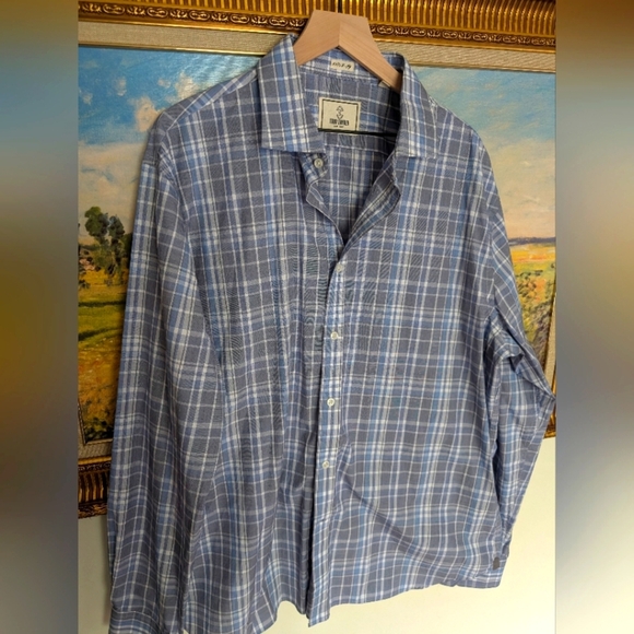 Todd Snyder Blue Plaid Shirt - Picture 4 of 5